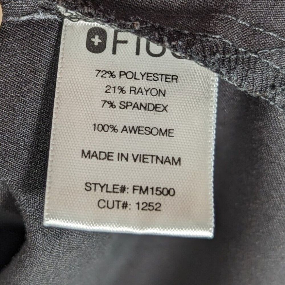 FIGS Scrub Top L Black Technical Collection FM1500 - Picture 5 of 5